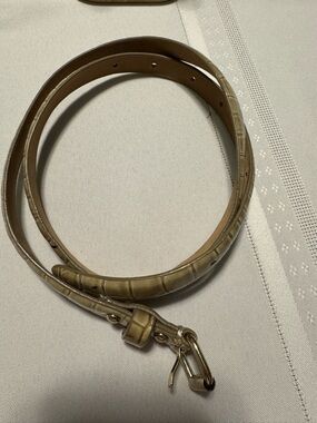 Ann Taylor Leather belt in Light green with Gold Hardware XS